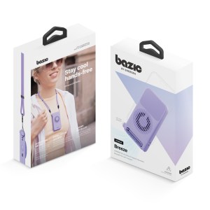 Bazic GoMag Breeze 2000Mah 4 Speed Magnetic Wearable Fan with Lanyard – Grape