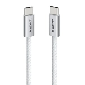Anker Zolo USB C to USB C 240W Braided Fast Charging Cable 1m – White