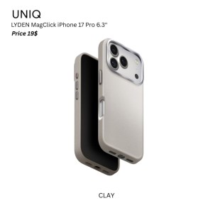 Uniq Hybrid LYDEN MagClick  iPhone 17 Pro 6.3″ – Clay