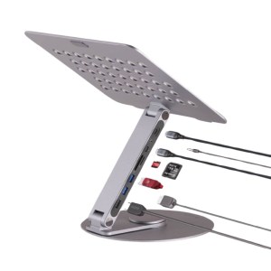 CASA Hub 360 8 in 1 USB-C Foldable Stand – Grey