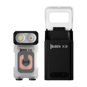 WUBEN X3 Owl EDC Flashlight 700 Lumens – White with  Black Charging Box