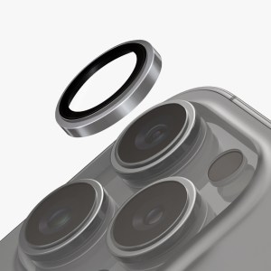 Uniq Optix Stainless Steel Frame | Sapphire Camera Lens 16 Pro 6.3/16 Pro Max 6.9 – Grey