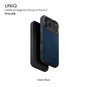 Uniq Hybrid LYDEN DS MagClick  iPhone 17 Pro 6.3″ – Steel Blue