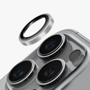 Uniq Optix Stainless Steel Frame | Sapphire Camera Lens 16 Pro 6.3/16 Pro Max 6.9 – Silver