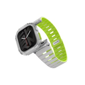 SKINARMA GEMINI Bundle Watch Strap + Watch Case S10 46mm – NiteGlow Lime Green