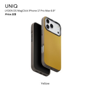 Uniq Hybrid LYDEN DS MagClick  iPhone 17 Pro Max 6.9″ – Yellow
