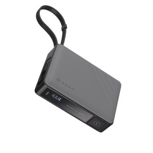 GRAVITY 30W Fast Charging Power Bank with Built-In Cable – Gray