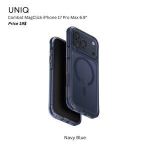 Uniq Hybrid Combat MagClick  iPhone 17 Pro Max 6.9″ – Navy Blue
