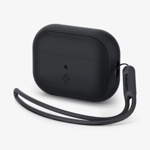 Spigen Silicone Fit Case AirPods Pro 2 + Strap – Black