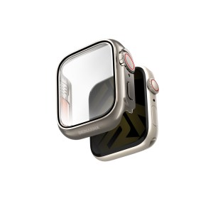 Skinarma GADO PRO 46mm Case with 9H Glass Shield with Digital Crown Protection – TITANIUM