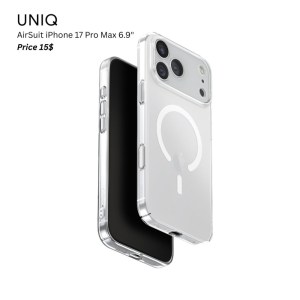 Uniq Hybrid AirSuit MagClick iPhone 17 Pro Max 6.9″ – Glossy Clear
