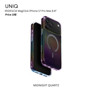 Uniq Hybrid IRIDESCIA MagClick iPhone 17 Pro Max 6.9″ – MIDNIGHT QUARTZ