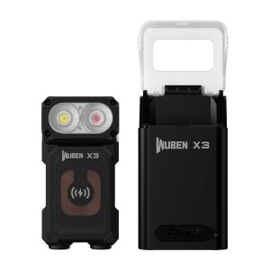 WUBEN X3 Owl EDC Flashlight 700 Lumens – Black with  Black Charging Box