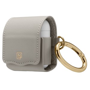 Spigen Case AirPods 2nd Gen/1st Gen La Manon Leather – Light Gray