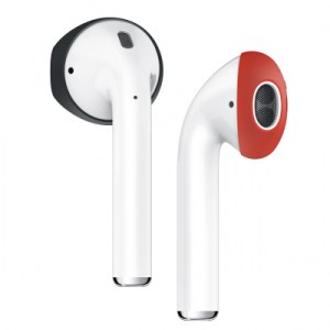 AirPods Secure Fit Cover [2 Pairs] [Black + Red]