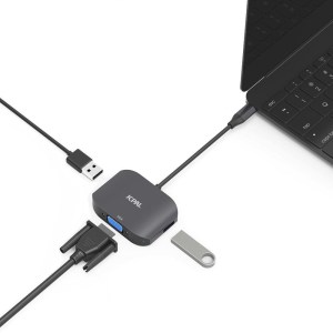 JCPAL LINX USB-C to VGA Adapter with 2 USB Ports
