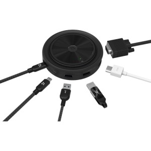 CASA Hub O7 USB-C Multi-Function Hub with Wireless Charger – Black