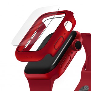 UNIQ NAUTIC Watch Case With IP68 WATER-RESISTANT TEMPERED GLASS 44MM – Red