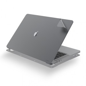 JCPal MacGuard Two-in-One Skin Set (Space Gray, Top Skin+Back Skin) for MacBook Pro 16″