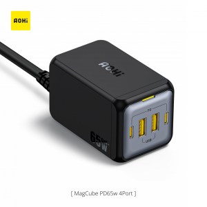 AOHi MagCube PD65W Pro 4Port Desktop Charger – Black