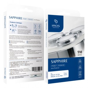 iMOS Stainless Frame | Sapphire Glass 14 Pro 6.1″ | 14 Pro Max 6.7″ – Silver