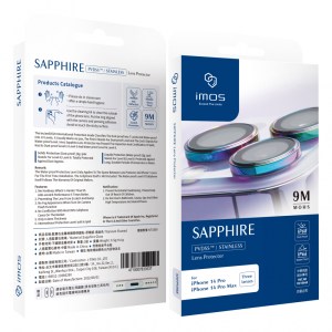 iMOS Titanium Frame | Sapphire Glass 14 Pro 6.1″ | 14 Pro Max 6.7″ – Iridescent