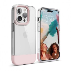 ELAGO GLIDE Case for iPhone 14 Pro 6.1″ – Clear / Lovely Pink