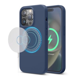 ELAGO Soft Silicone MagSafe Case for iPhone 14 Pro 6.1″ – Blue