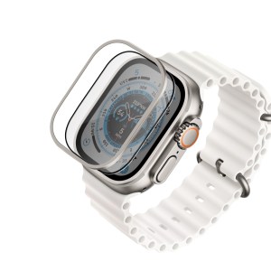 UNIQ OPTIX Duo Pro Anti-Reflexive Glass Protector & STAINLESS STEEL Bezel For Apple Watch Ultra 49mm