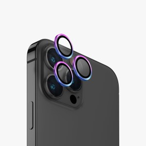 Uniq OPTIX iPhone 15 Pro Max 6.7 2023 Aluminium Camera Lens Protector – IRIDESCENT