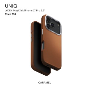 Uniq Hybrid LYDEN MagClick  iPhone 17 Pro 6.3″ – Caramel