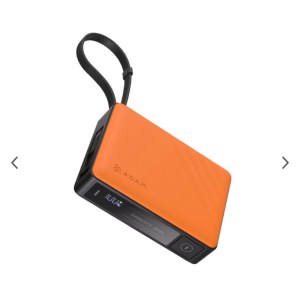 GRAVITY 30W Fast Charging Power Bank with Built-In Cable – Orange