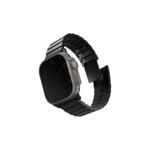 UNIQ STROVA MAG APPLE WATCH SELF-ADJUSTABLE STEEL LINK BAND 49/45/44/42MM – MIDNIGHT (BLACK)