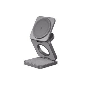 Mag 3 Pro Qi2 Magnetic 3-in-1 Foldable Travel Charging Station -Gray