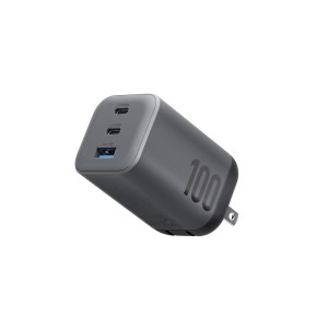 ENERGEA AMPCHARGE Mini 100W PD/PPS/QC3.0 GAN Wall Charger – Gunmetal