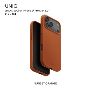Uniq Hybrid LINO MagClick iPhone 17 Pro Max 6.9″ – SUNSET ORANGE