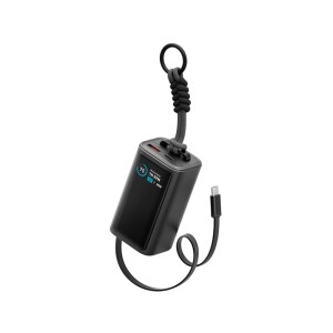 ENERGEA COMPAC ARC 45 10000mAh Power Bank  With Build In 70CM USB-C CABLE PD45W –  Gunmetal