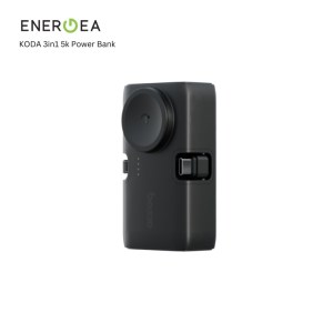 BAZIC GoPower KODA 3in1 5K Foldable USB-C/Lightning Power Bank with Apple Watch Charger – Black