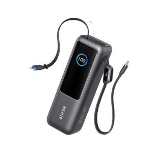 Anker Zolo 25000mAh 165W ( Built-in and Retractable Cable ) – Black