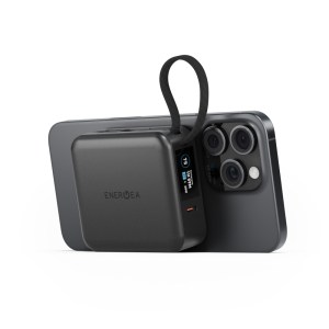 Energea MagPac Mini Plus 10K MagSafe Power Bank with USB-C Cable – Black