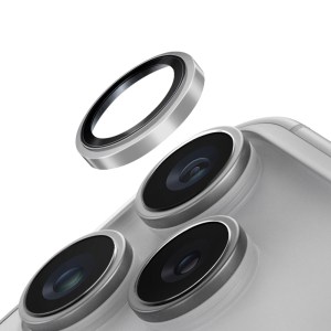 Uniq Optix Prime Stainless Steel Frame Sapphire Camera Lens Protector iPhone 17 Pro 6.3″ / 17 Pro Max 6.9″- SILVER CHROME