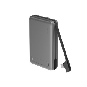 ENERGEA MAGPAC PRO, 10000MAH MAGSAFE COMPATIBLE POWER BANK WITH BUILT-IN CABLE AND STAND