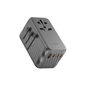 ENERGEA TRAVELWORLD ADAPTER GAN120, 1A3C 120W – GUNMETAL