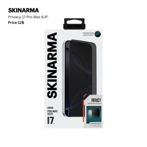 SKINARMA Privacy Glass Screen Protector iPhone 17 Pro Max 6.9″