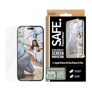 SAFE by PanzerGlass Ultra Wide Fit iPhone 15/16 Plus 6.7 – Clear