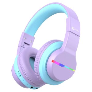iClever BTH12 Kids Bluetooth Headphones – Purple