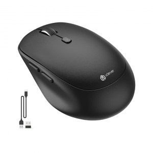 Wireless Mouse, iClever MD165 Dual Mode Wireless Mouse, Bluetooth Type-C Rechargeable Mouse, 2.4G Wireless Computer