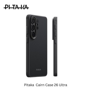 Pitaka Cairn Case S26 Ultra – Black/Grey Twill