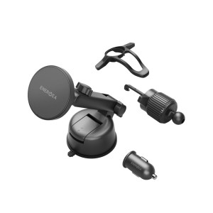 Energea MagDrive Kit Wireless Car Charger ( Windscreen/AirVent with 30w Charger – Black