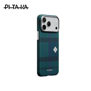 Pitaka Flora in Grid Edge Case 17 Pro Max 6.9″ – Forest Dawn ( PitaTap™ )